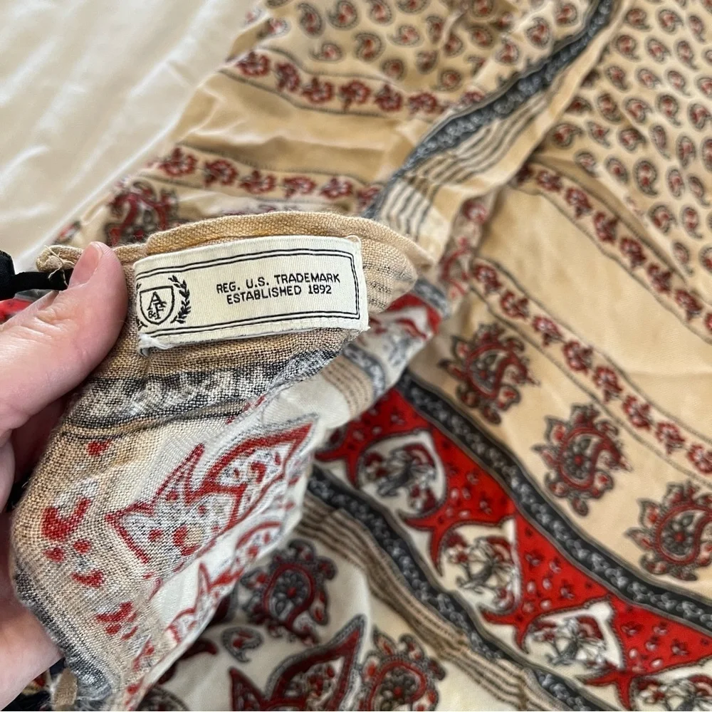 Abercrombie & Fitch Boho Paisley Tassel Scarf